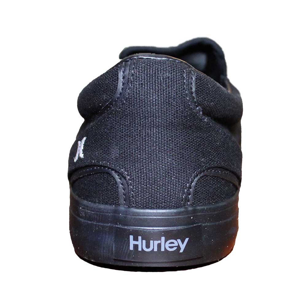 Hurley Men's Size 8.5 Canvas Slip-on Shoe, Black/Black, Customer Return