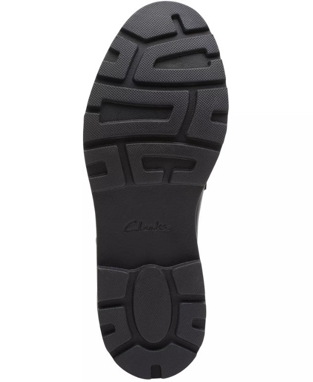 Clarks Calla Ease Women's Size 6, Leather Lug Loafers Comfort Shoes, Black