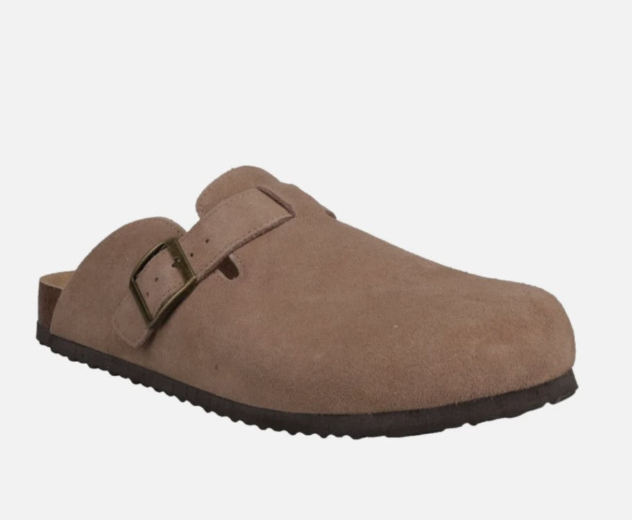Khombu Men’s Size 12, Damian Clogs Mules Slip On Shoe, Taupe Tan