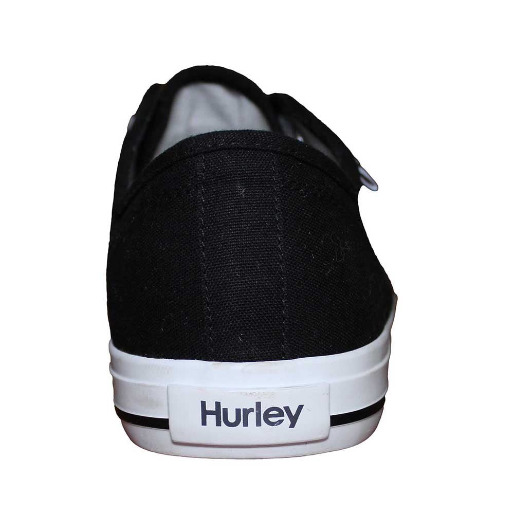 Hurley Ladies Size 9 Chloe Slip on Canvas Sneaker Shoes, Black, Customer Return