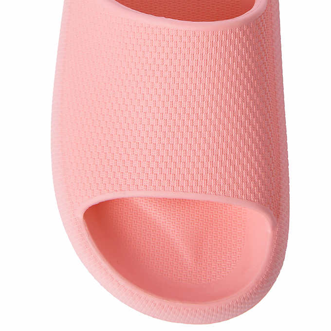 32 Degrees Women's Size Medium (7.5-8.5) Cushion Slide Shower Sandal, Pink, Customer Return