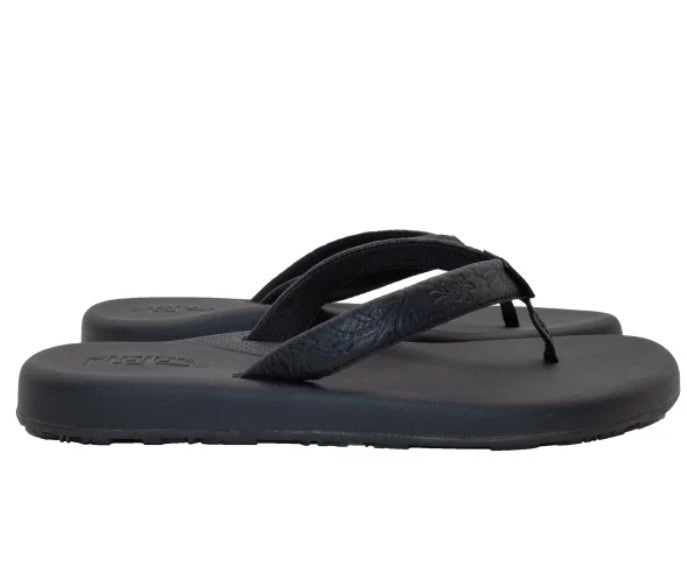 Flojos Women's Size 8 Flip Flops Sandals, Black Artisan, Grade A