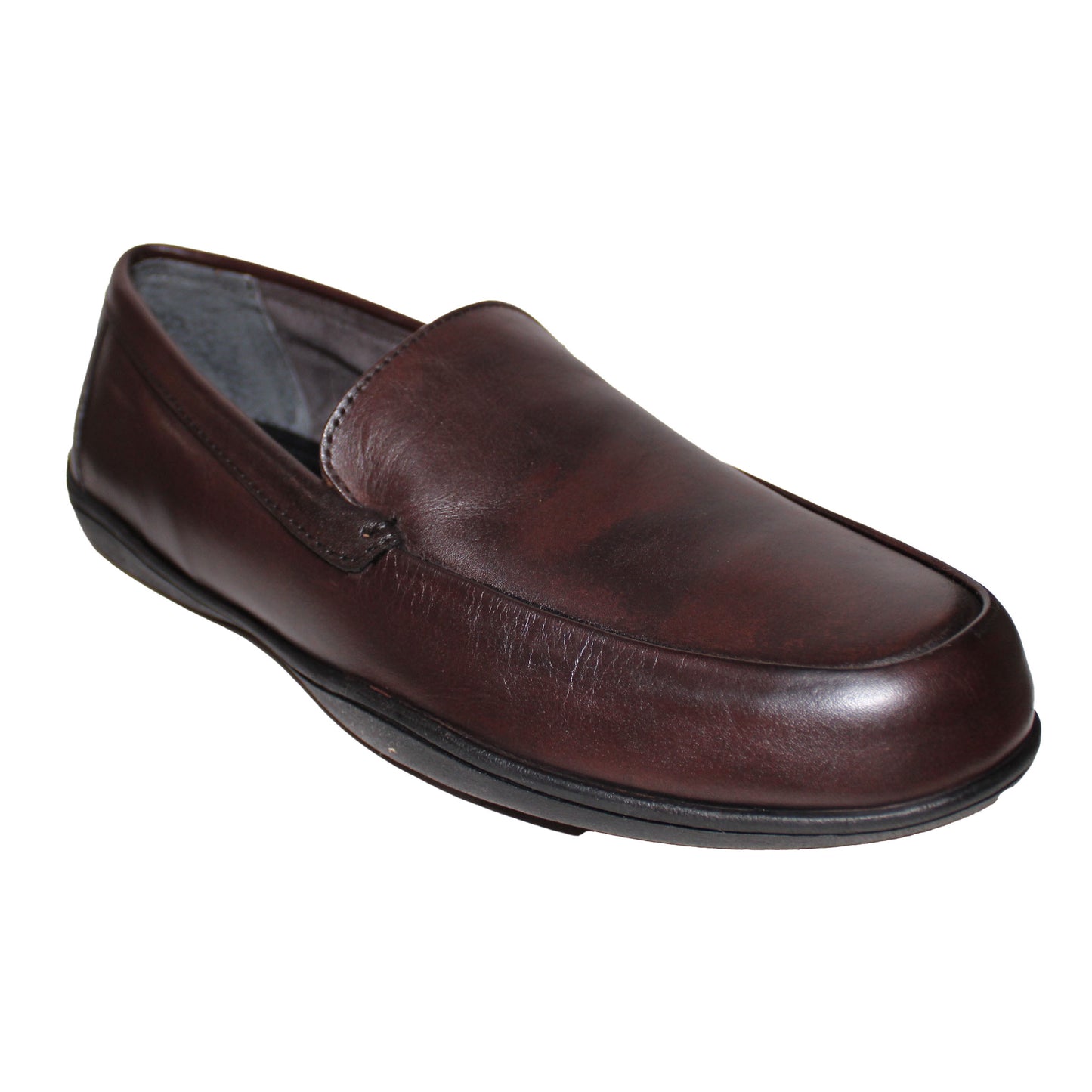 Lands End Men Size 11, Casual Slip-on Leather Loafer, Dark Brown