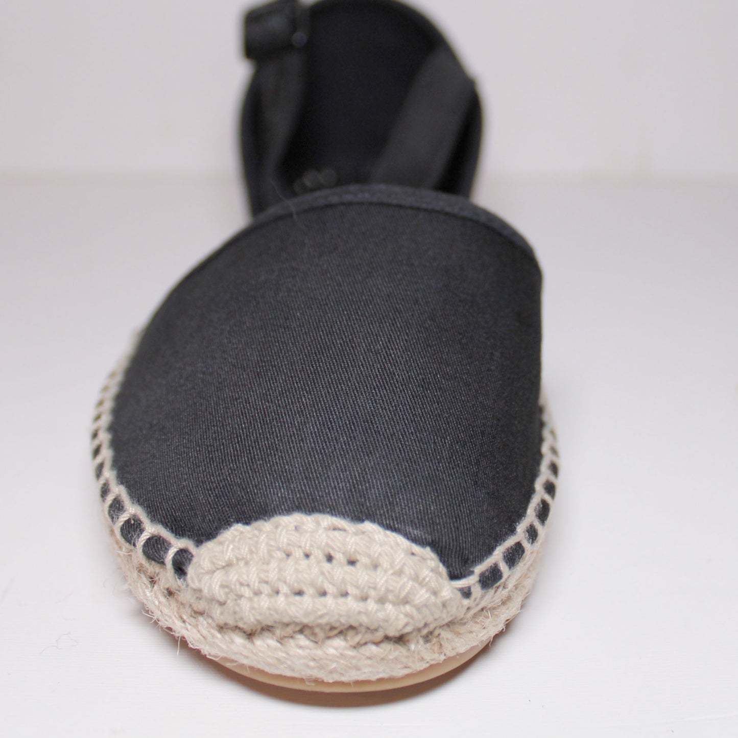 Lands End Womens Size 6 M, Espadrilles D'orsay Flat Shoe, Black