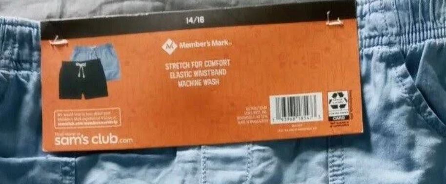 Member's Mark 2-PACK Girl's 14/16 Elastic Waist Woven Shorts, Black(1) Blue(1)