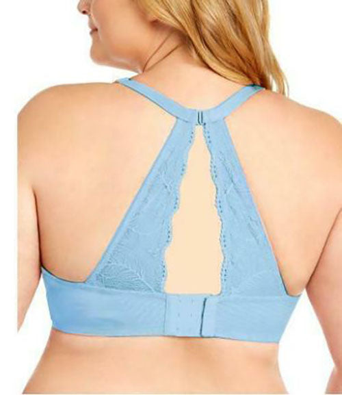 INC International Concepts Women Lace Halter Back Bralette NWT (Yacht Blue, XL)