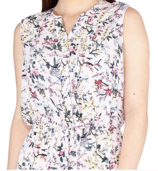 Nicole Miller Dress Size Medium or Large, Sleeveless, Pink Floral Print