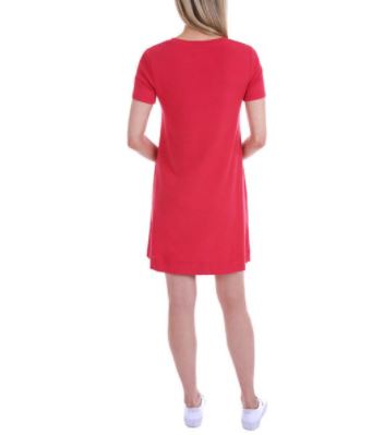 ELLEN TRACY Ladies' Pima Cotton Dress (Red Robin, X-Small)