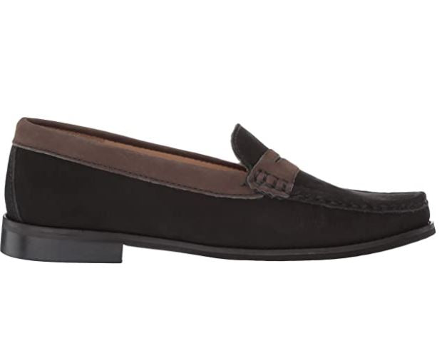 Marc Joseph, Little Kid's Size 10.5M, Leather Loafer Slip On, Black/Brown Nubuck