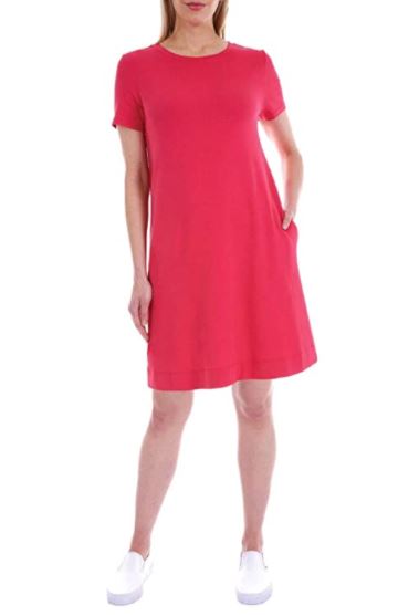 ELLEN TRACY Ladies' Pima Cotton Dress (Red Robin, X-Small)