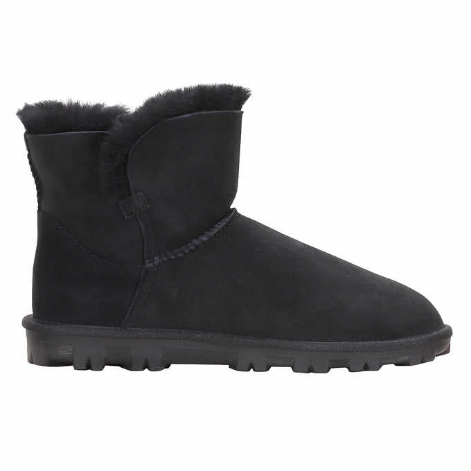 Kirkland Signature Womens Size 8, Short Shearling Boot, Black NEW SHIPS WITHOUT BOX