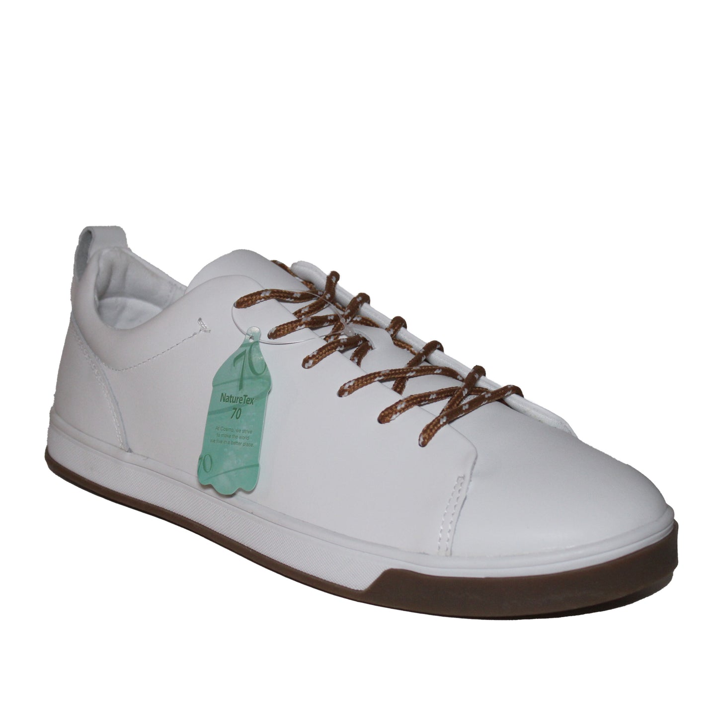 Lands End Men Size 11, Casual Lace-up Sneaker, White Leather