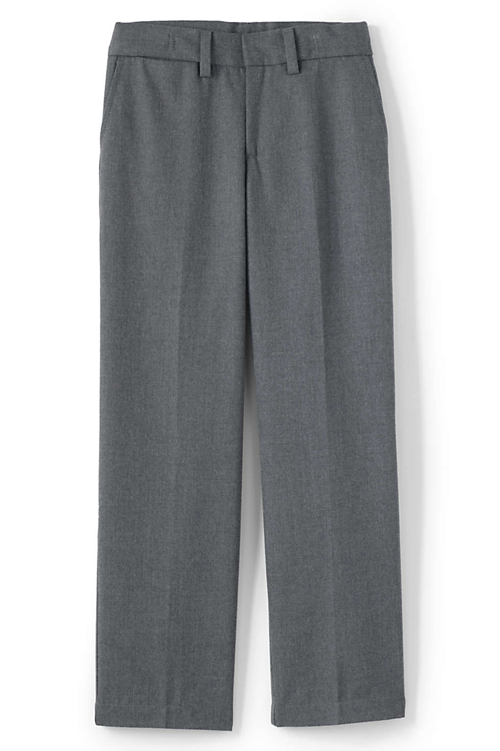 Lands End Men's Size 42 Plain Front Dress Pants, Unhemmed, Gray