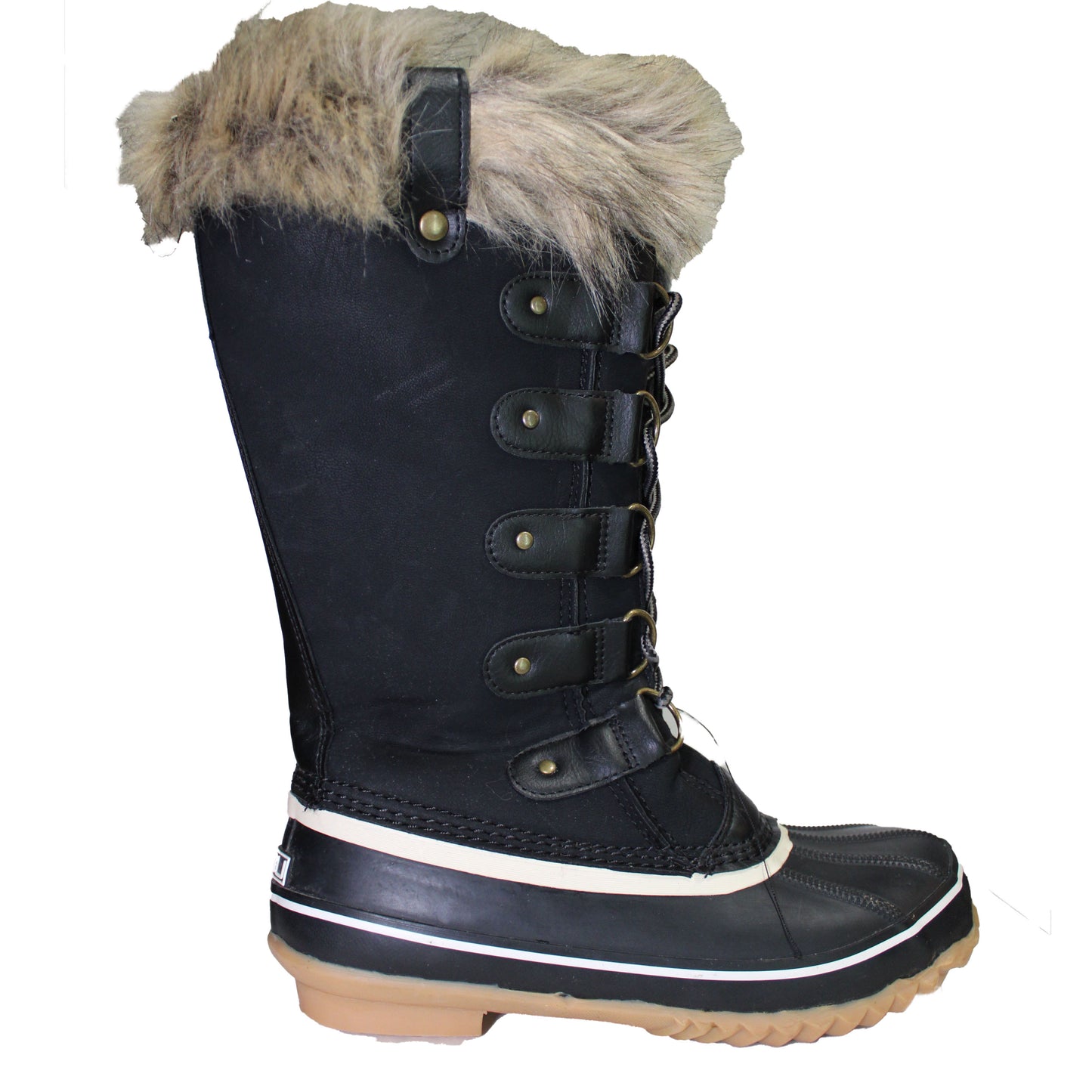 JBU by Jambu Women's Size 8, Faux Fur Winter Duck Boot, Black, Customer Return