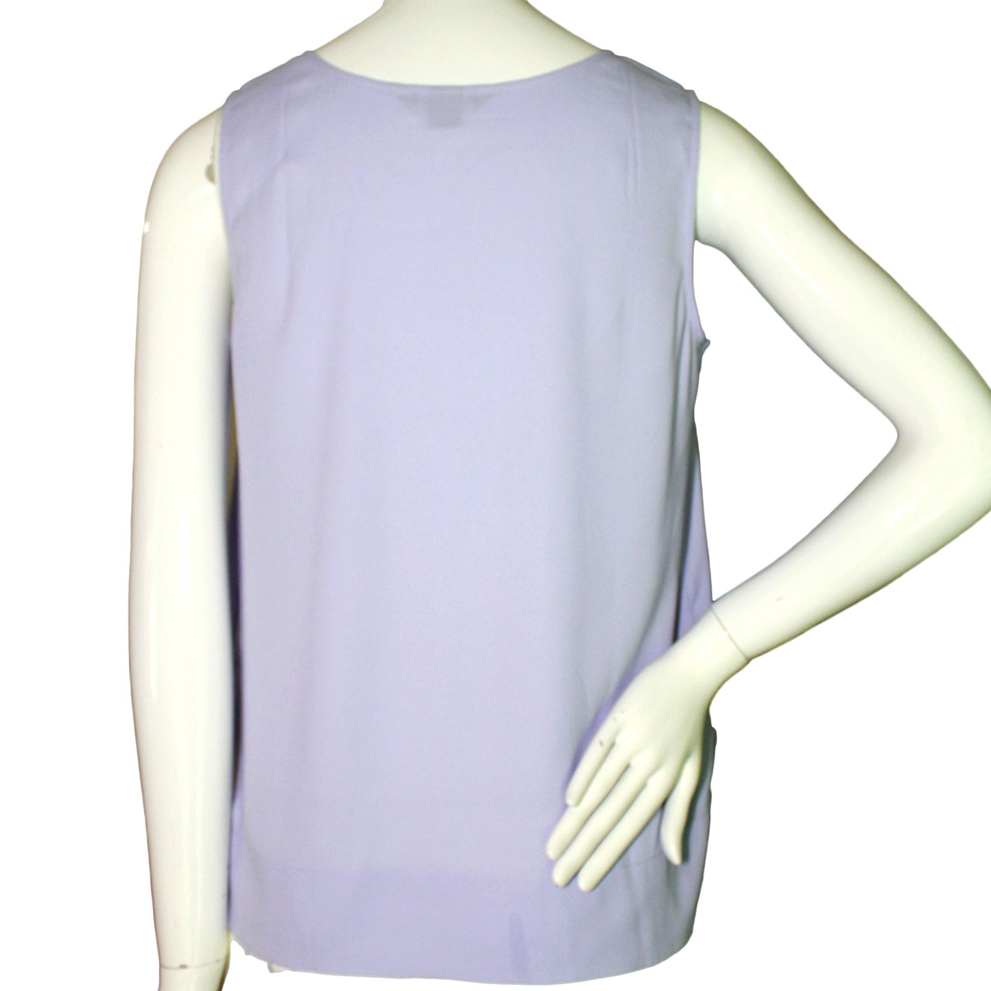 Lands End Women Size 4 Petite, Sleeveless Woven Tank Top Blouse, Pale Wisteria