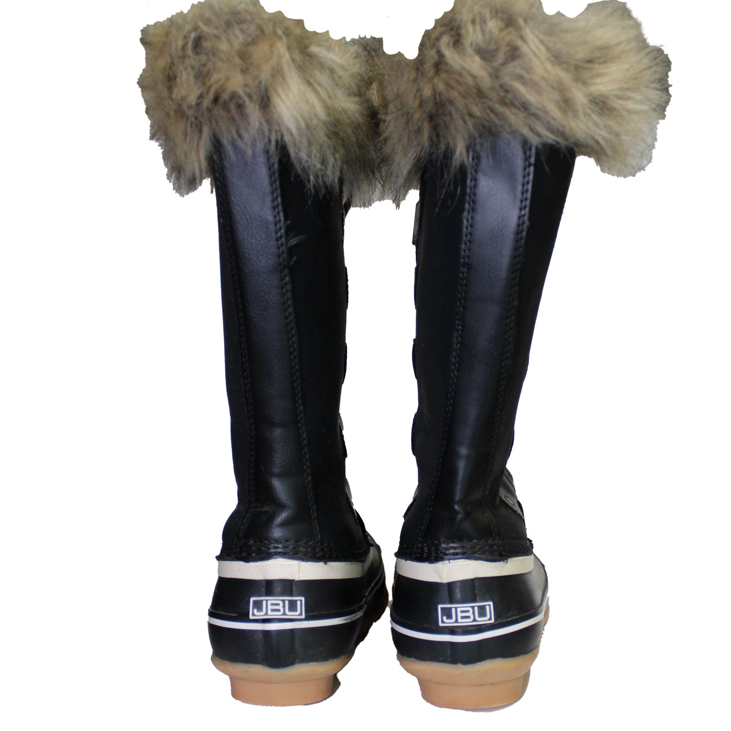 JBU by Jambu Women's Size 8, Faux Fur Winter Duck Boot, Black, Customer Return