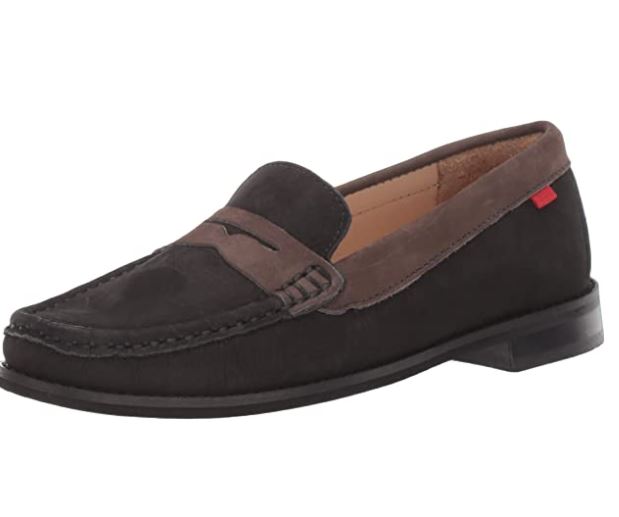 Marc Joseph, Little Kid's Size 10.5M, Leather Loafer Slip On, Black/Brown Nubuck