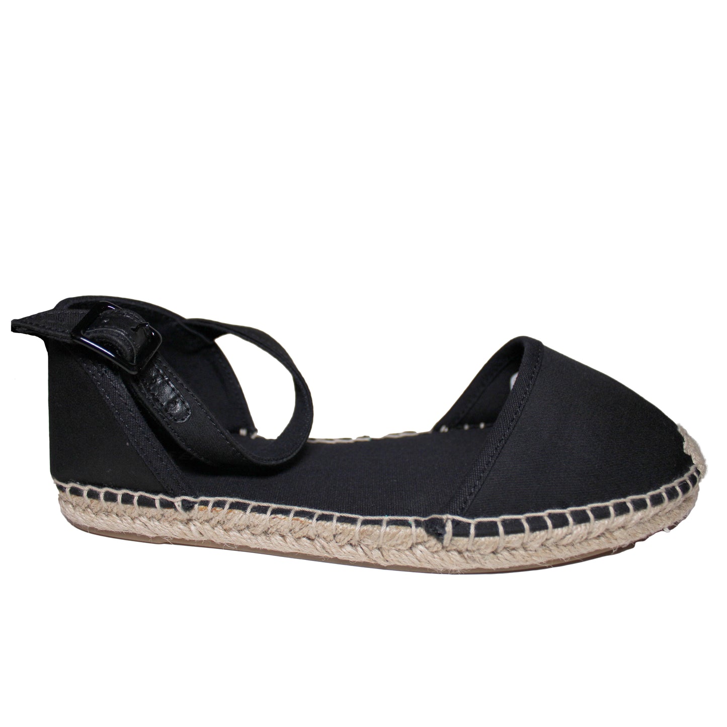 Lands End Womens Size 6 M, Espadrilles D'orsay Flat Shoe, Black