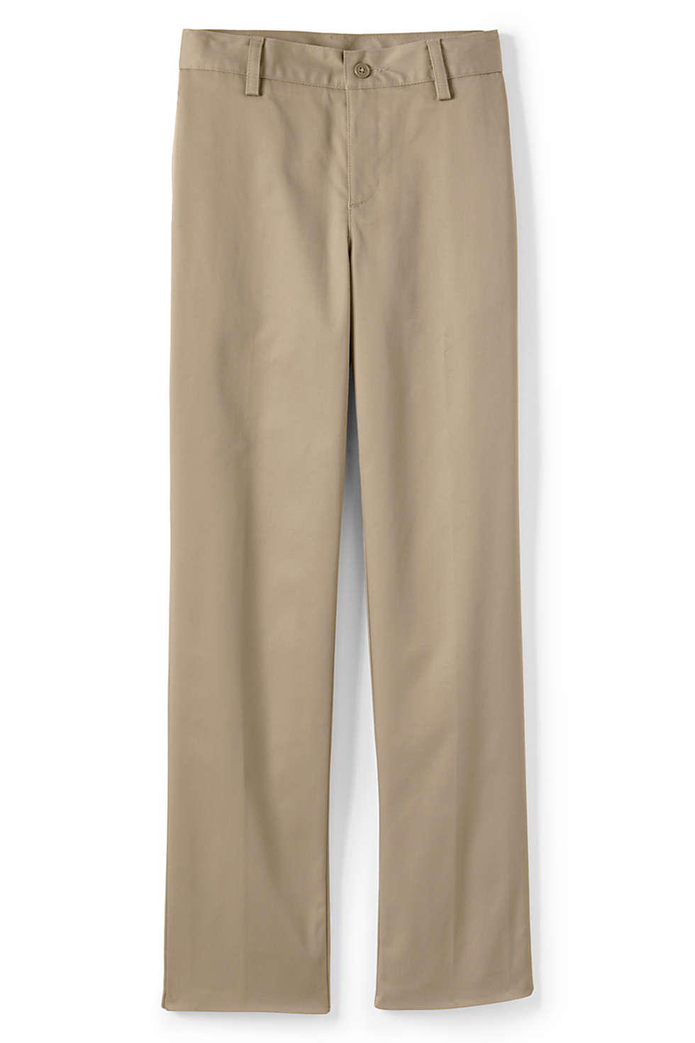 Lands End Uniform Young Men, 30x26 Stain Resistant Chino Cuffed Pant, Khaki