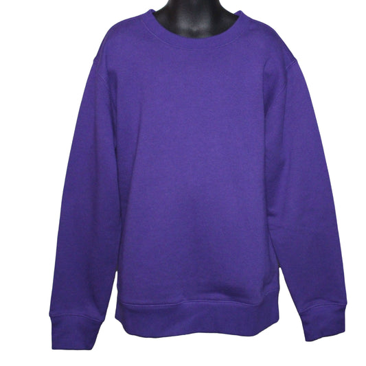 Lands End Uniform Boy's Size M (10/12) Pullover Crewneck Sweatshirt, Deep Purple