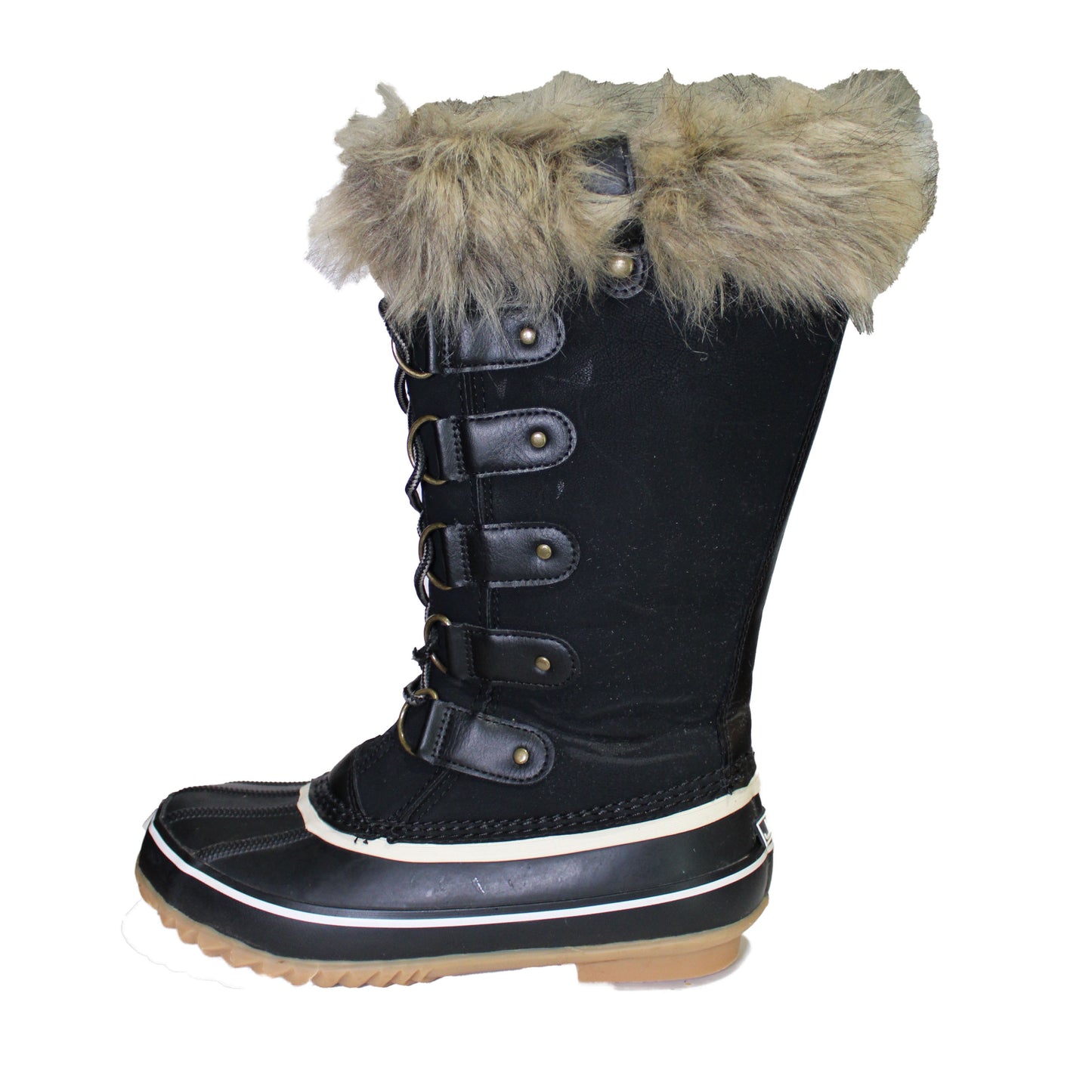 JBU by Jambu Women's Size 8, Faux Fur Winter Duck Boot, Black, Customer Return