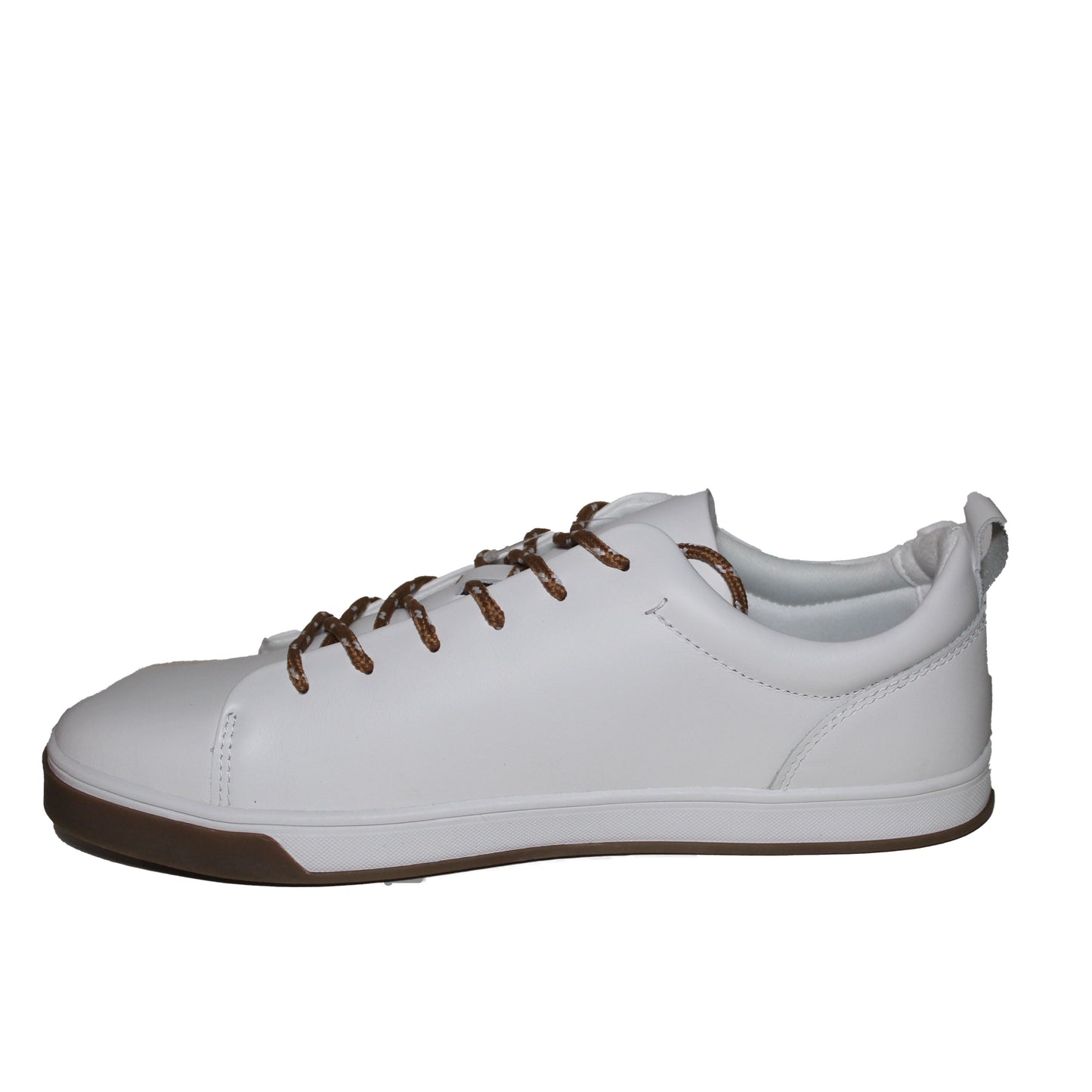 Lands End Men Size 11, Casual Lace-up Sneaker, White Leather