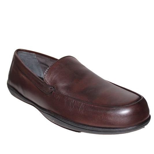 Lands End Men Size 11, Casual Slip-on Leather Loafer, Dark Brown