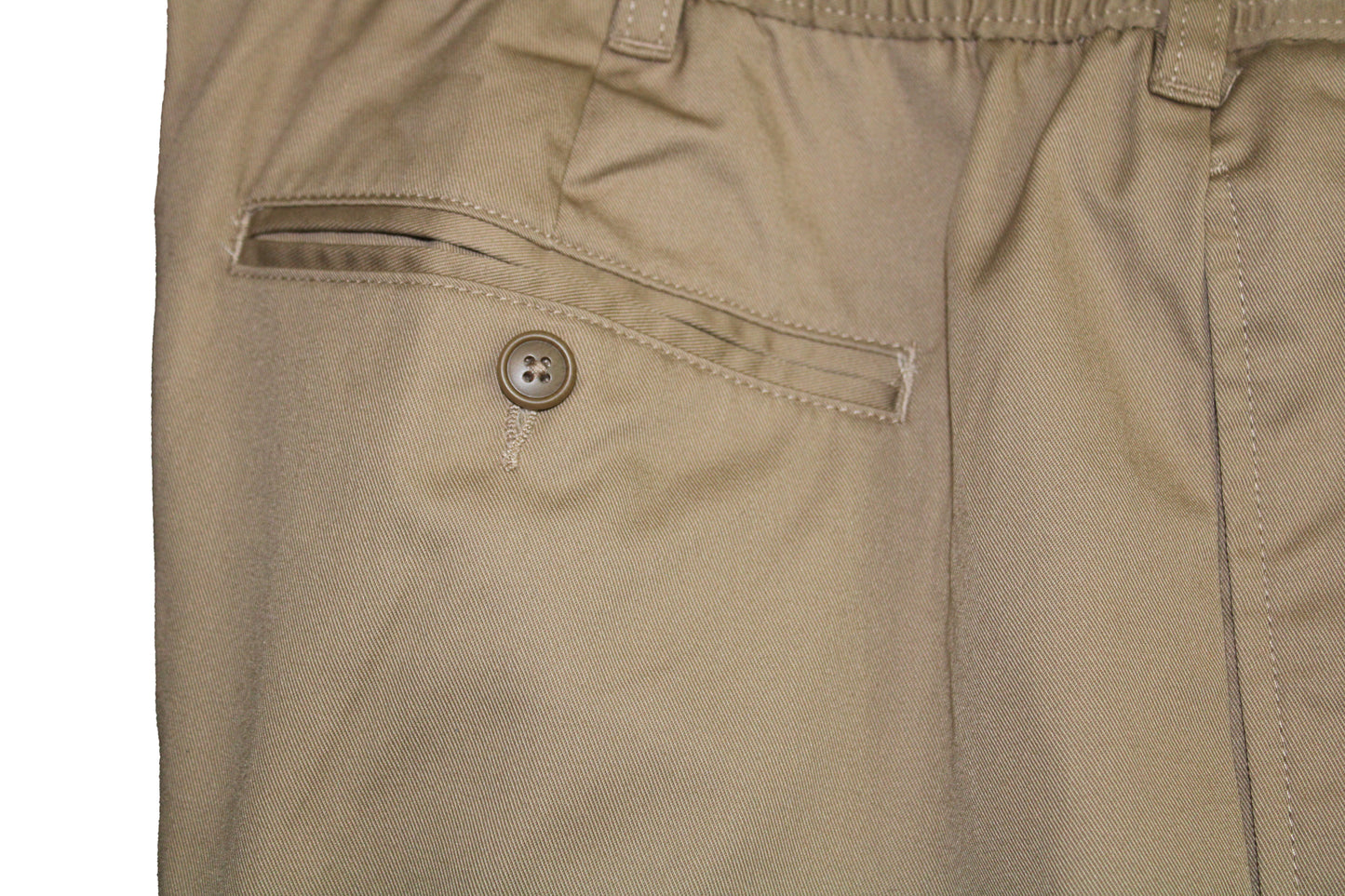 Lands End Men's Size 30x30, Blend Plain Front Elastic Waist Chino Pants, Khaki