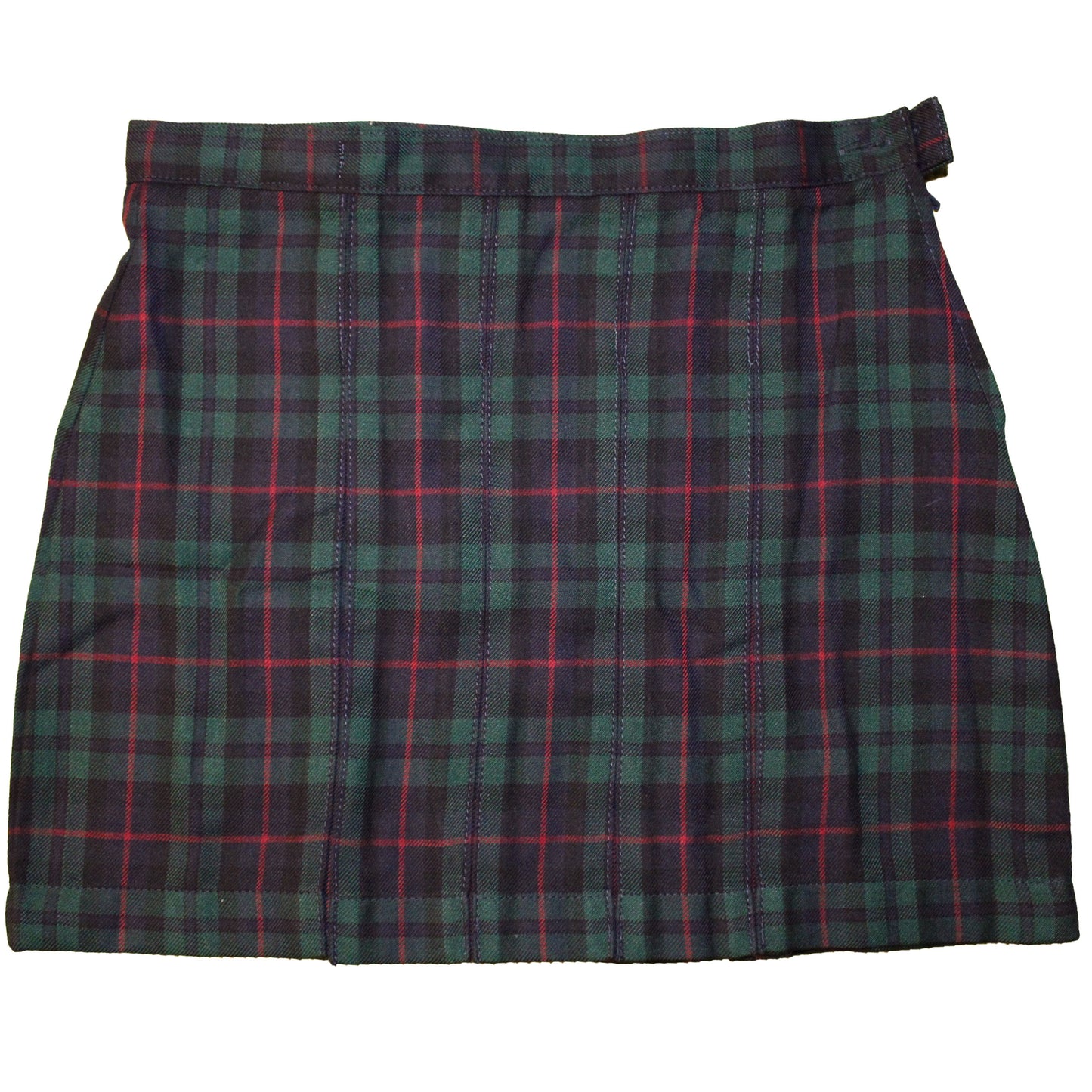 Lands End Uniform Girl's Size 8, Pleated Skirt Above Knee, Evergreen Navy Plaid