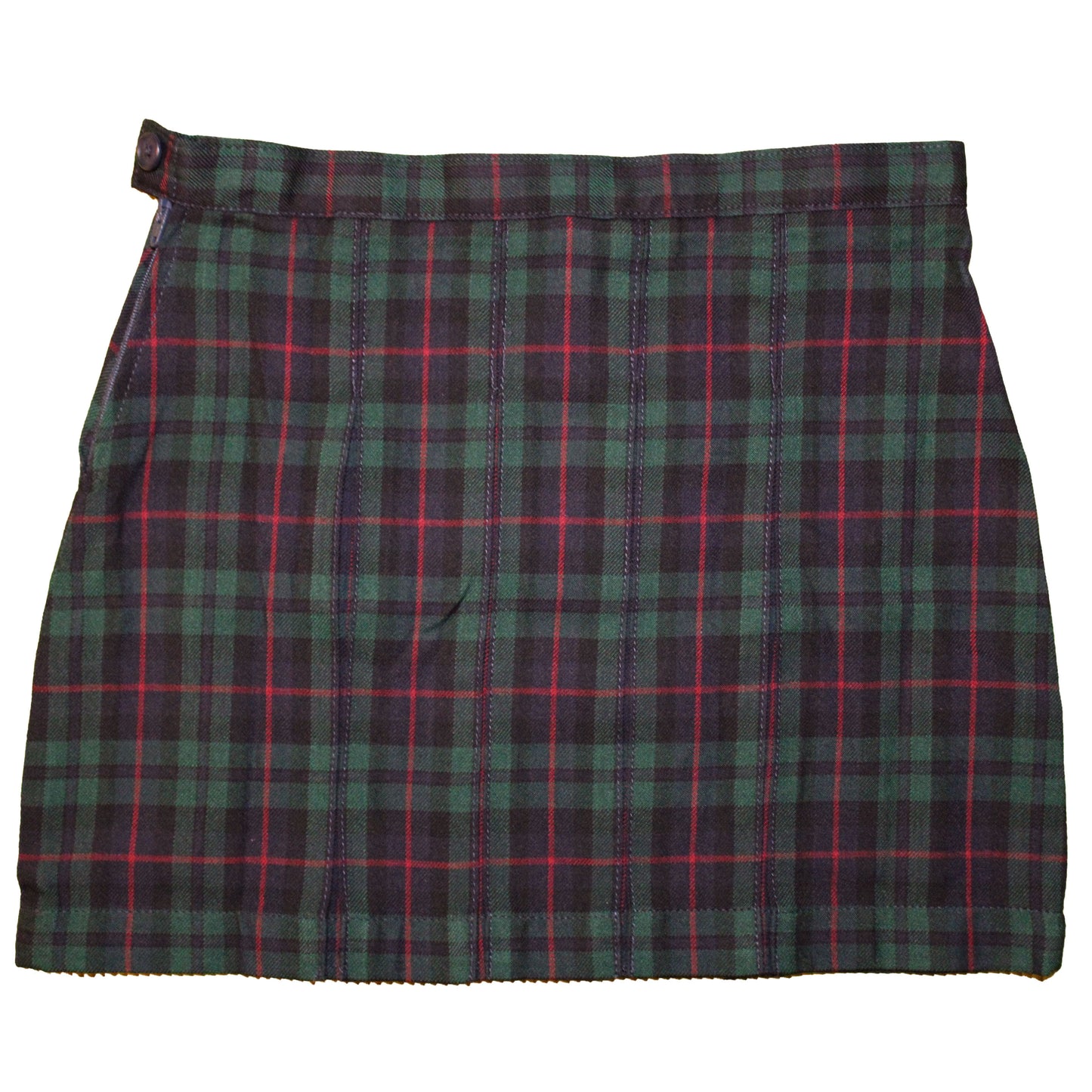 Lands End Uniform Girl's Size 8, Pleated Skirt Above Knee, Evergreen Navy Plaid