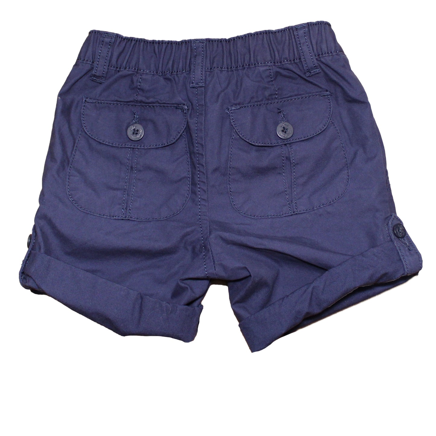 Lands' End Girls Size 4, Roll Cuff Shorts, Classic Navy