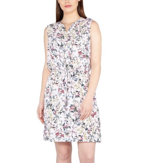 Nicole Miller Dress Size Medium or Large, Sleeveless, Pink Floral Print