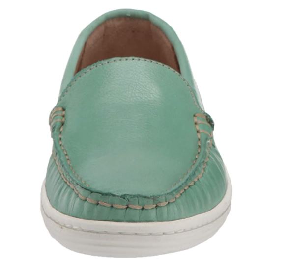 Driver Club USA San Diego, Kid's Size 2 Leather Loafer, Powder Green Everest