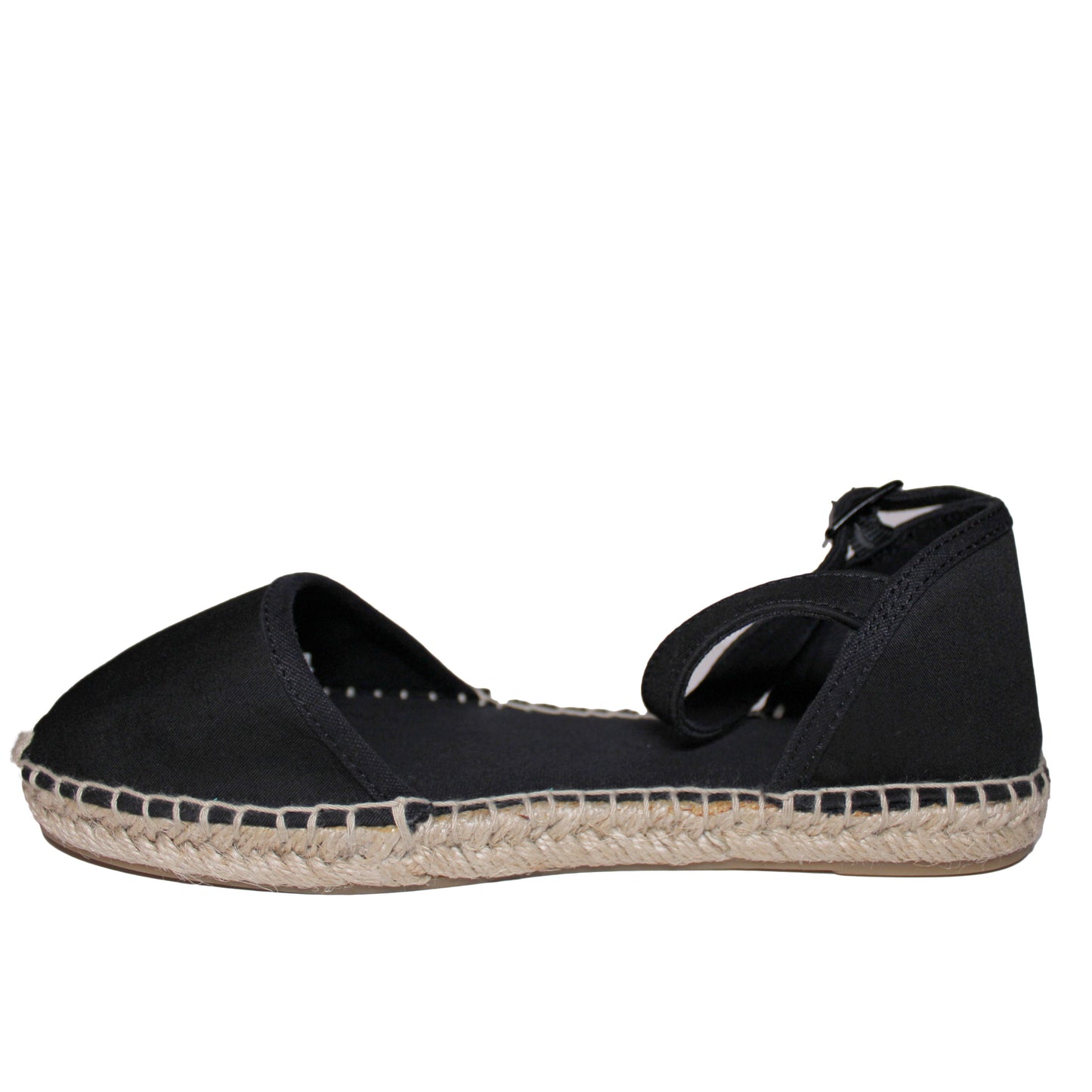 Lands End Womens Size 6 M, Espadrilles D'orsay Flat Shoe, Black